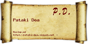 Pataki Dea névjegykártya